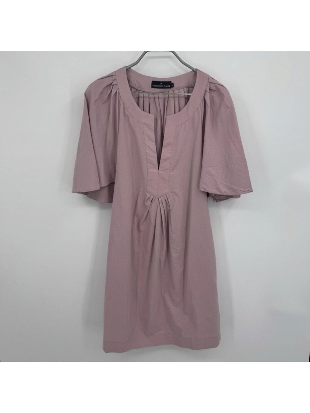 Pomander Place Tuckernuck Women's Lilac Finley Flutter Sleeve Dress Linen size M